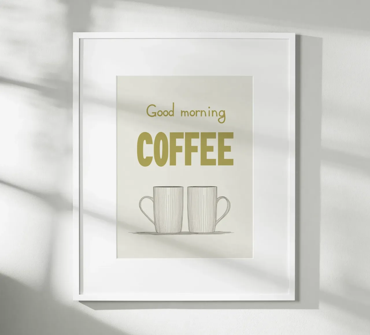 Buongiorno caffè verde chiaro poster da Carinaprint