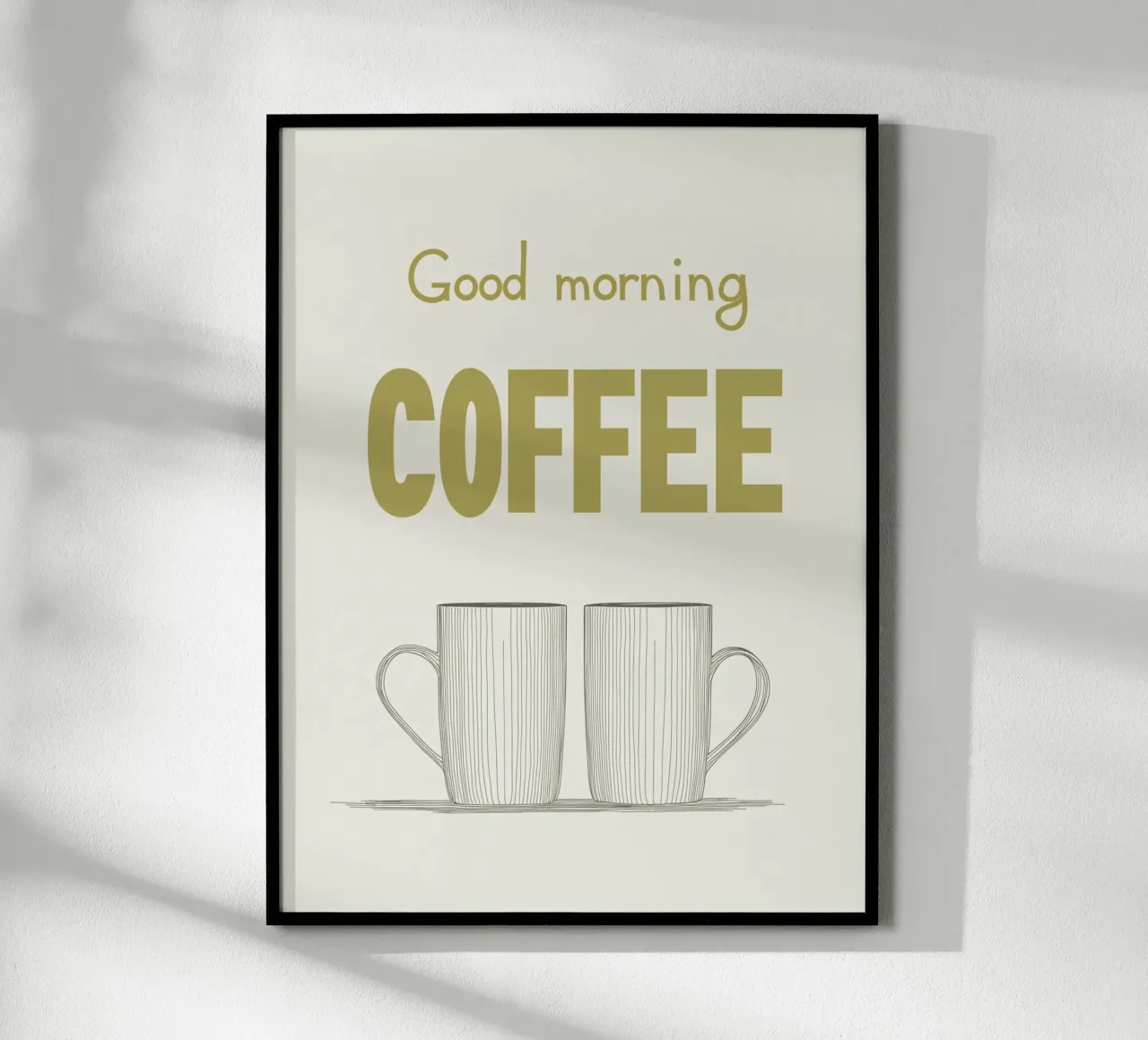 Buongiorno caffè verde chiaro poster da Carinaprint