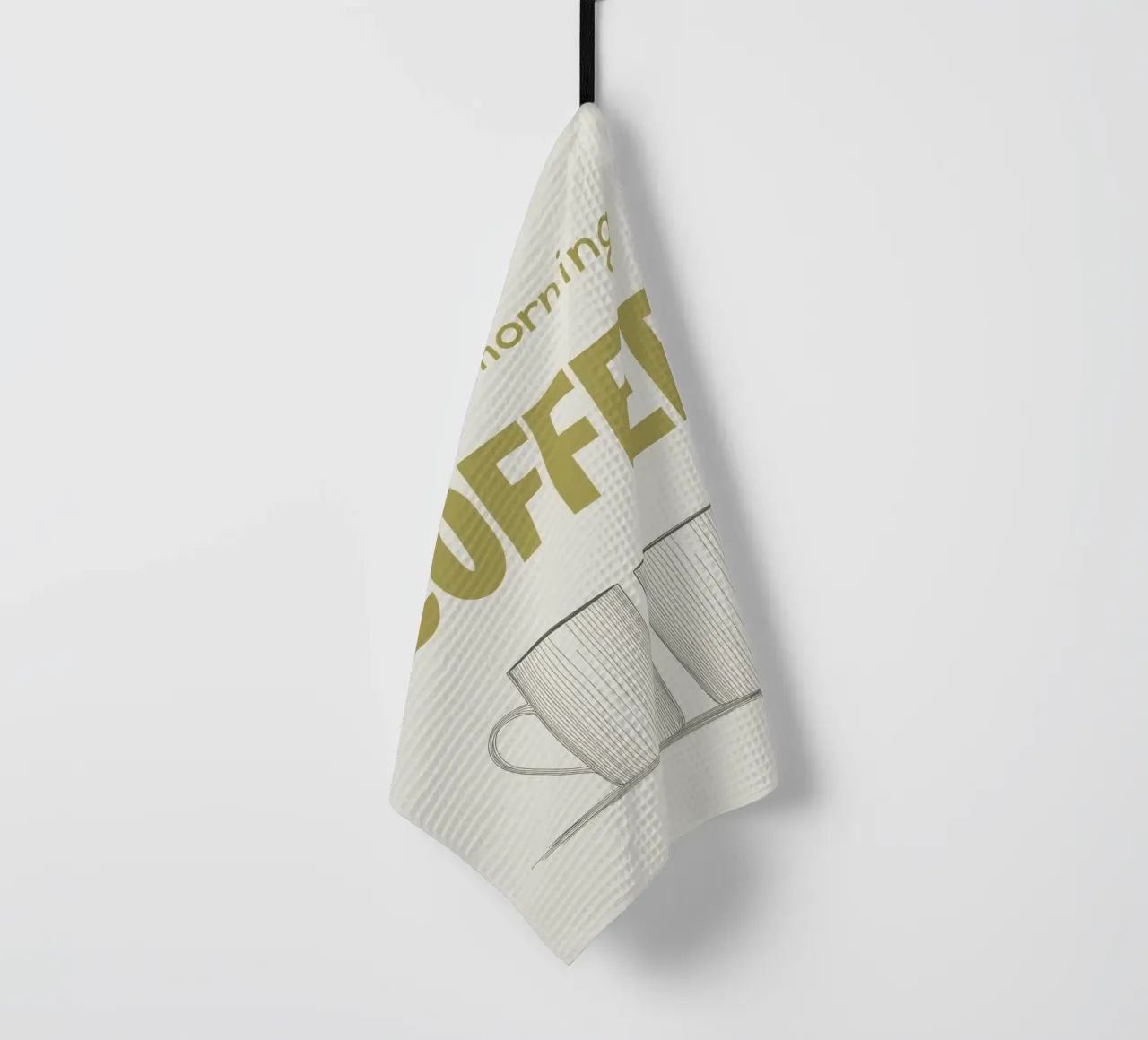 Café du matin vert clair torchon de Carinaprint