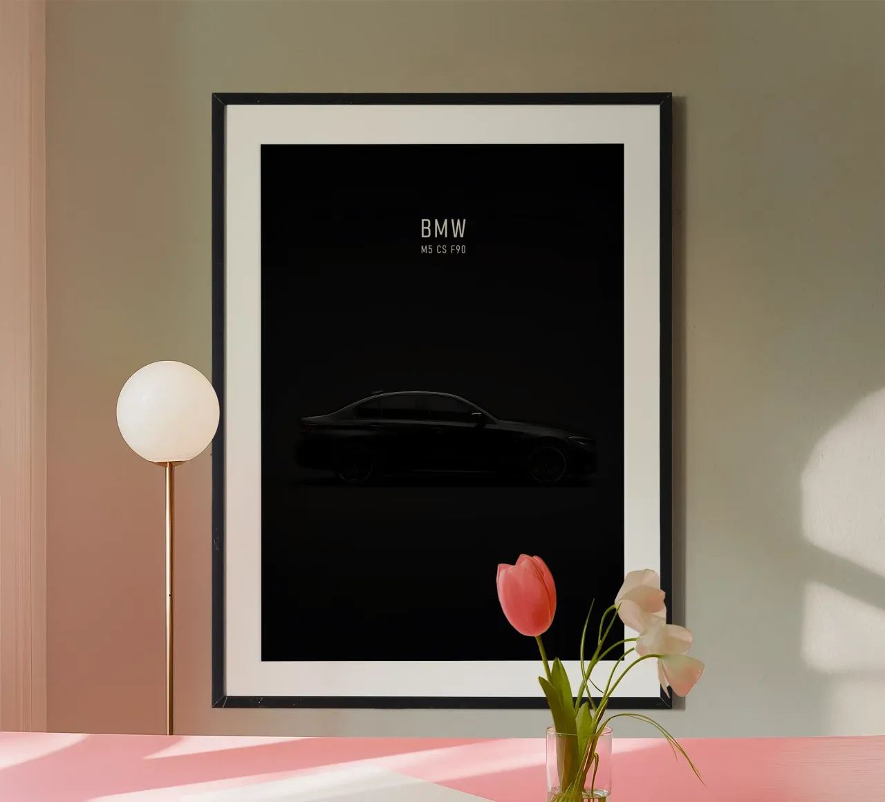BMW M5 CS F90 poster con telaio in alluminio da AlexAuto