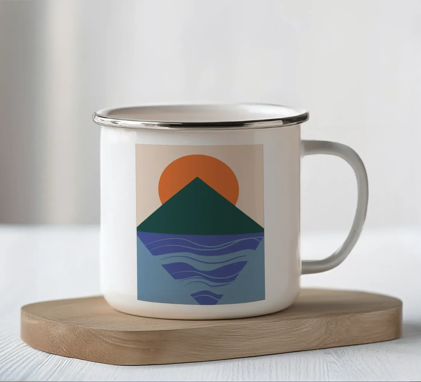 Fehlende Reflexion Emaille Tasse von Little Dean