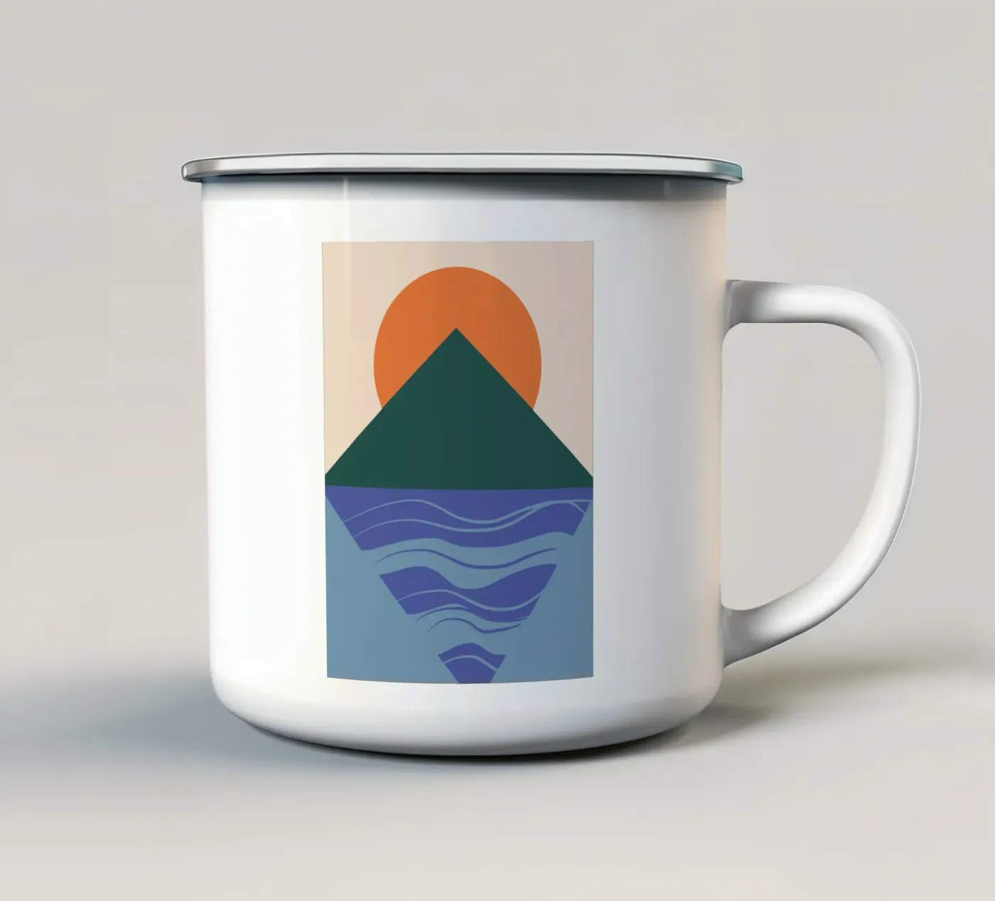 Fehlende Reflexion Emaille Tasse von Little Dean