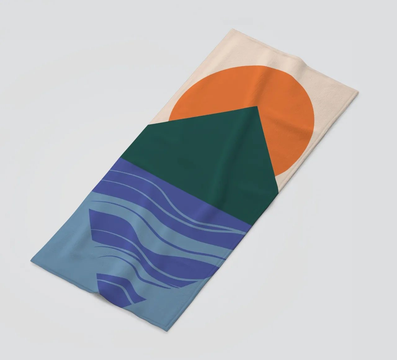 Missing reflection beach towel by Little Dean