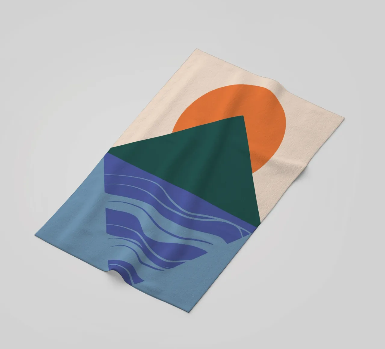 Missing reflection beach towel by Little Dean