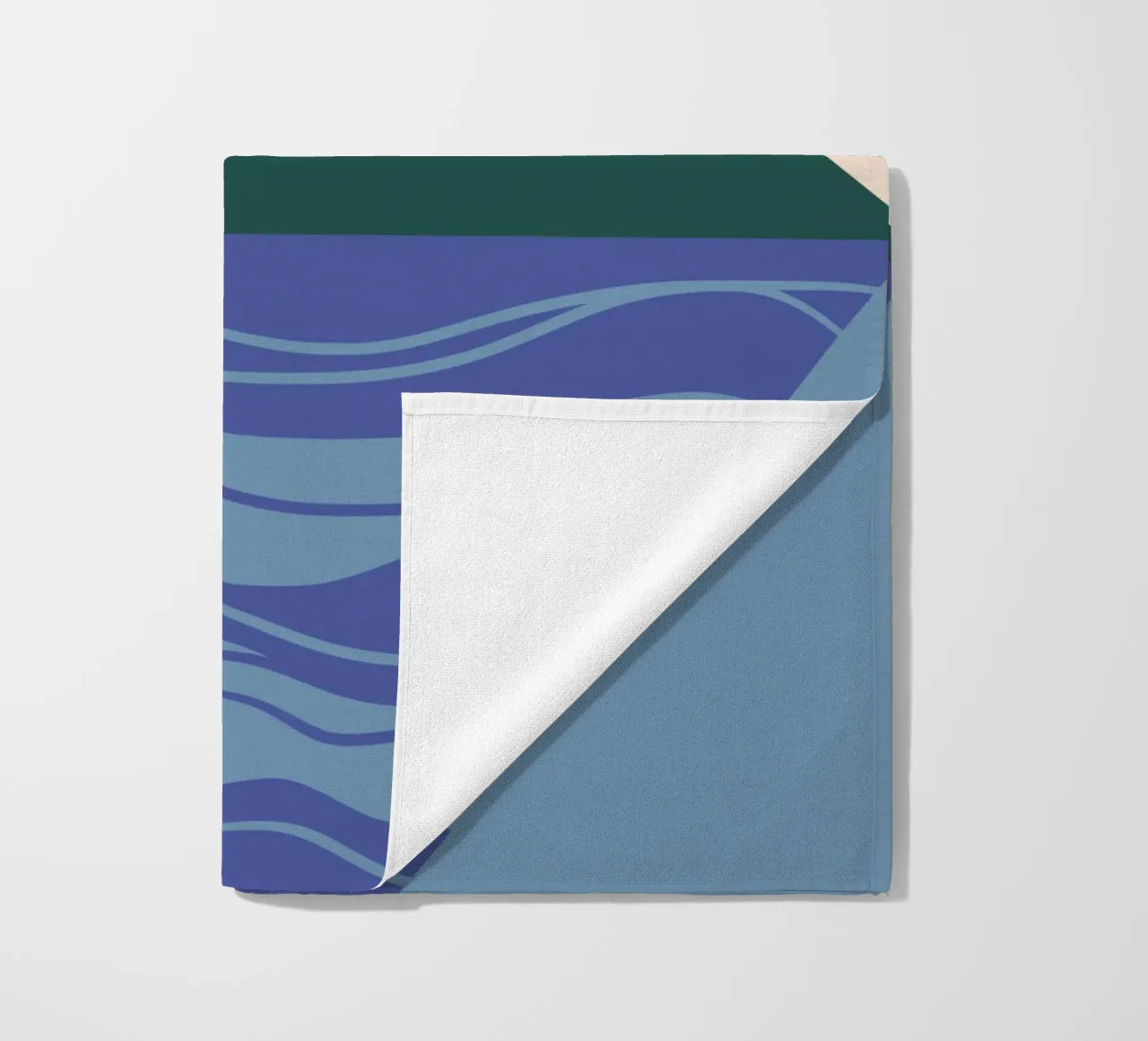 Missing reflection beach towel by Little Dean
