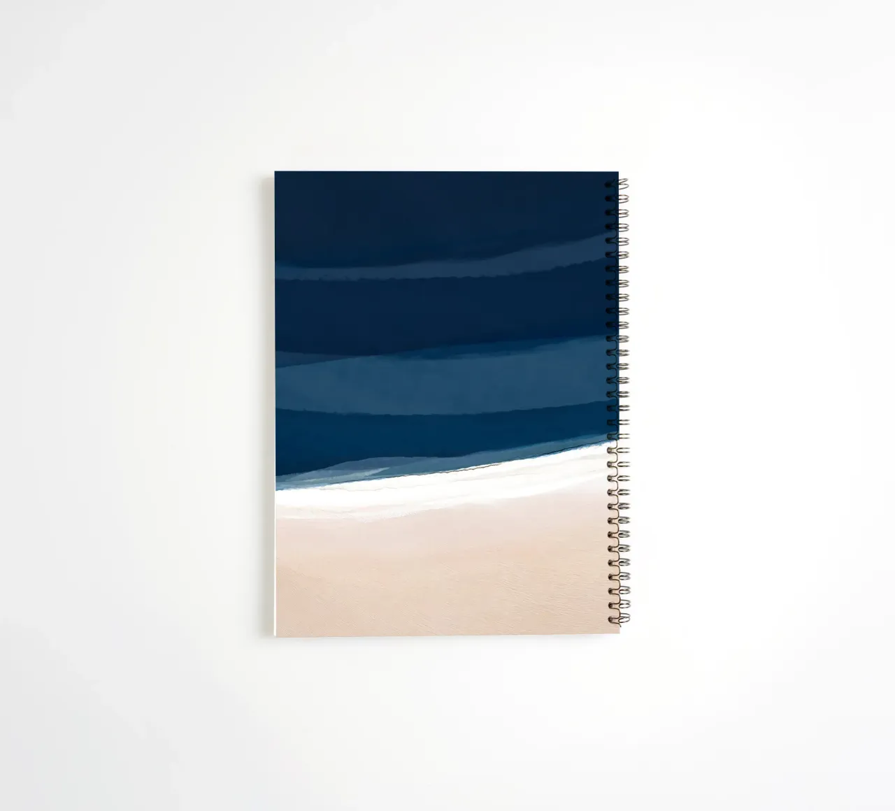 Minimal Beach Abstract 2 | Indigo and Tan spiral notebook by sabidussi