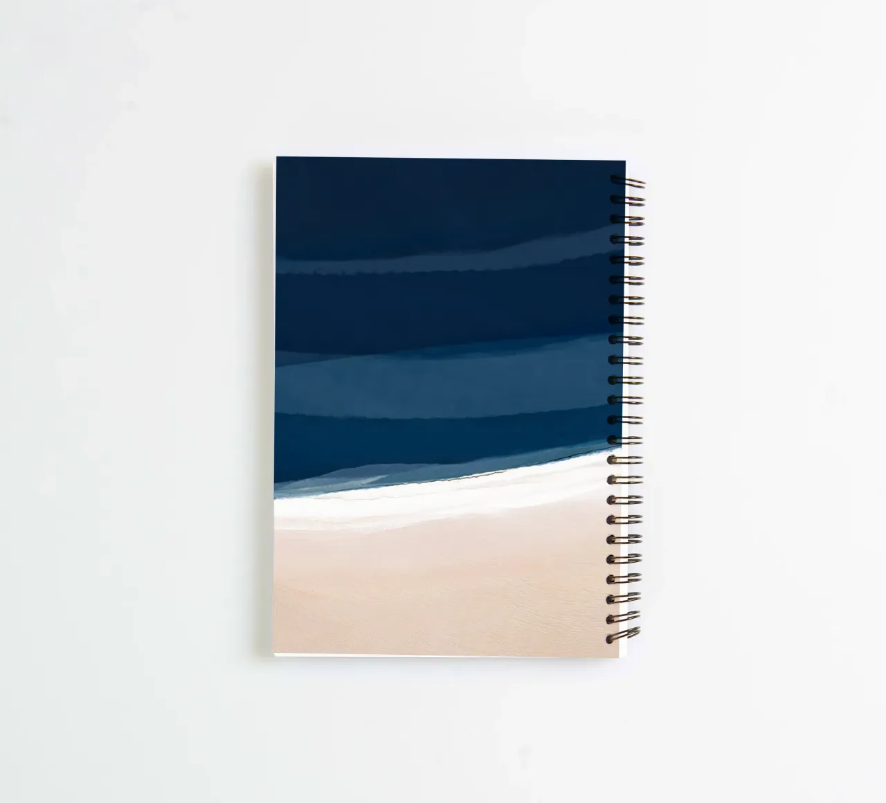 Minimal Beach Abstract 2 | Indigo and Tan spiral notebook by sabidussi