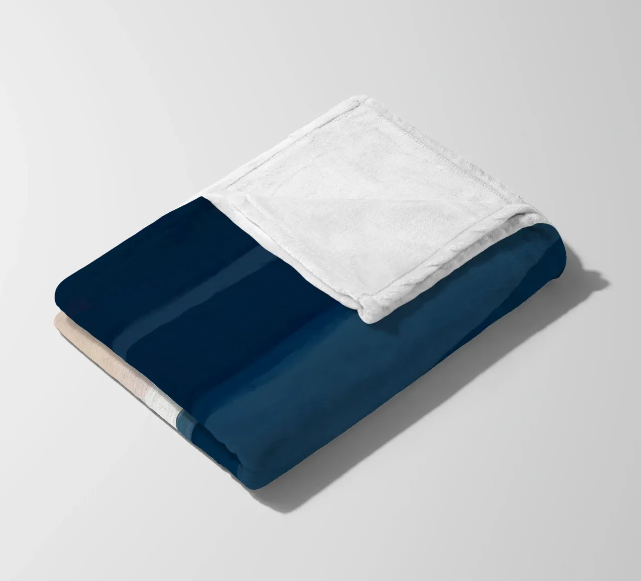 Minimal Beach Abstract 2 | Indigo and Tan coperta in pile da sabidussi