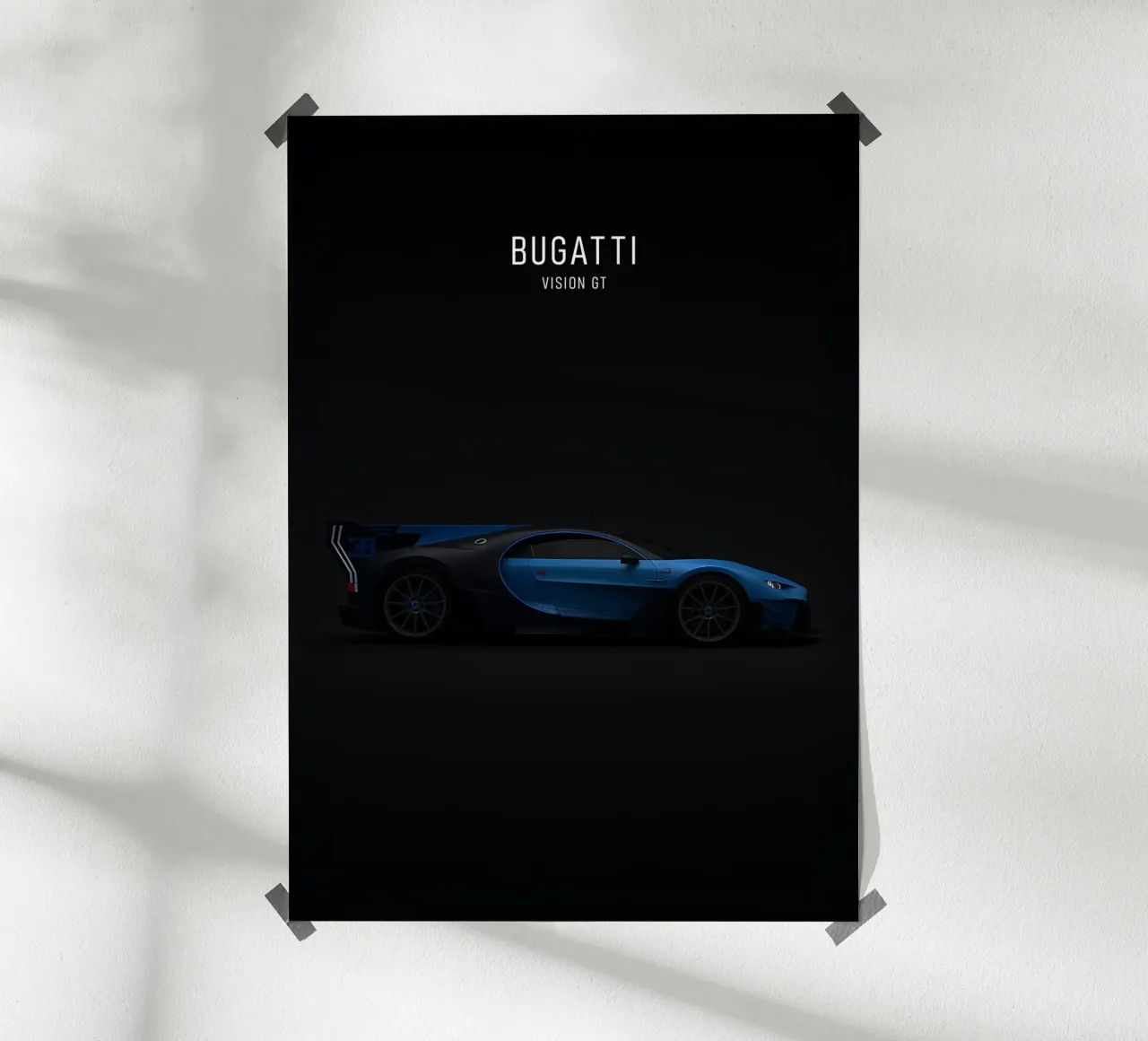 BUGATTI VISION GT poster con telaio in alluminio da AlexAuto