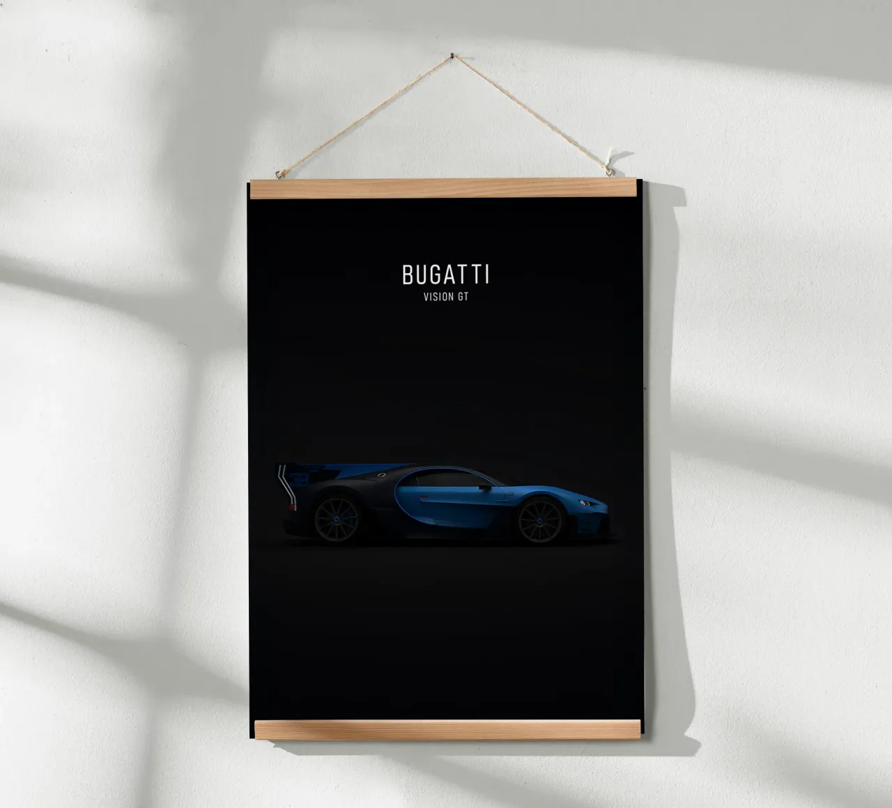 BUGATTI VISION GT poster con telaio in alluminio da AlexAuto