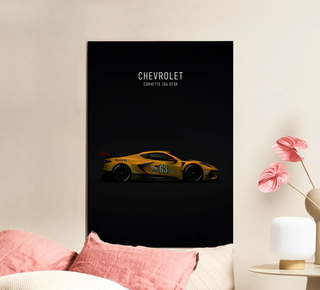 CHEVROLET Corvette Z06 GT3R poster con telaio in alluminio da AlexAuto