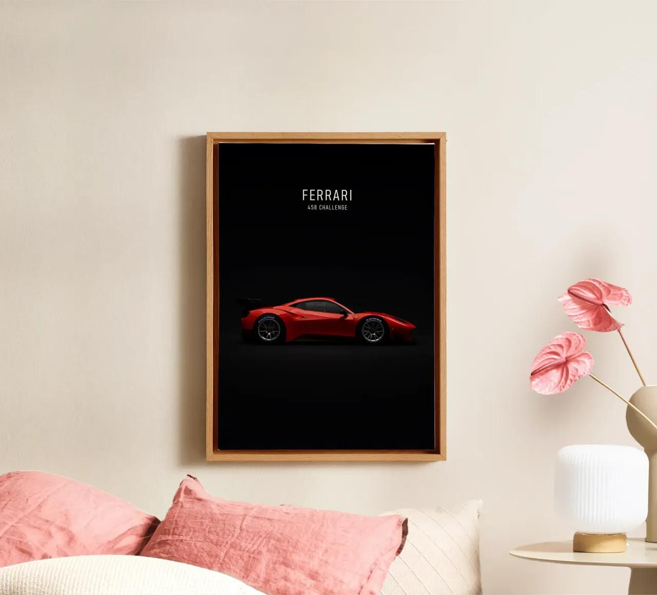 FERRARI 458 CHALLENGE canvas met Baklijst van AlexAuto