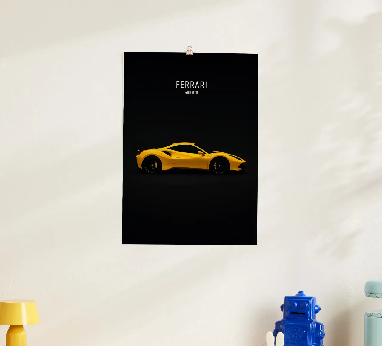 FERRARI 488 GTB poster con telaio in alluminio da AlexAuto