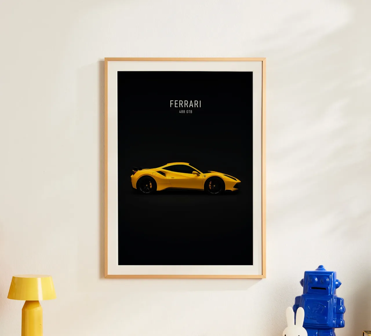 FERRARI 488 GTB poster con telaio in alluminio da AlexAuto