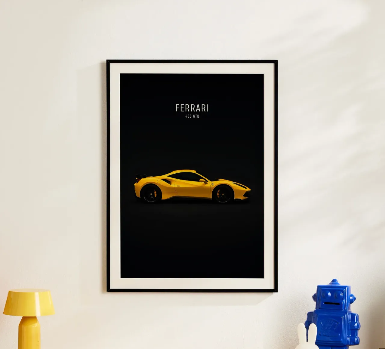 FERRARI 488 GTB poster con telaio in alluminio da AlexAuto