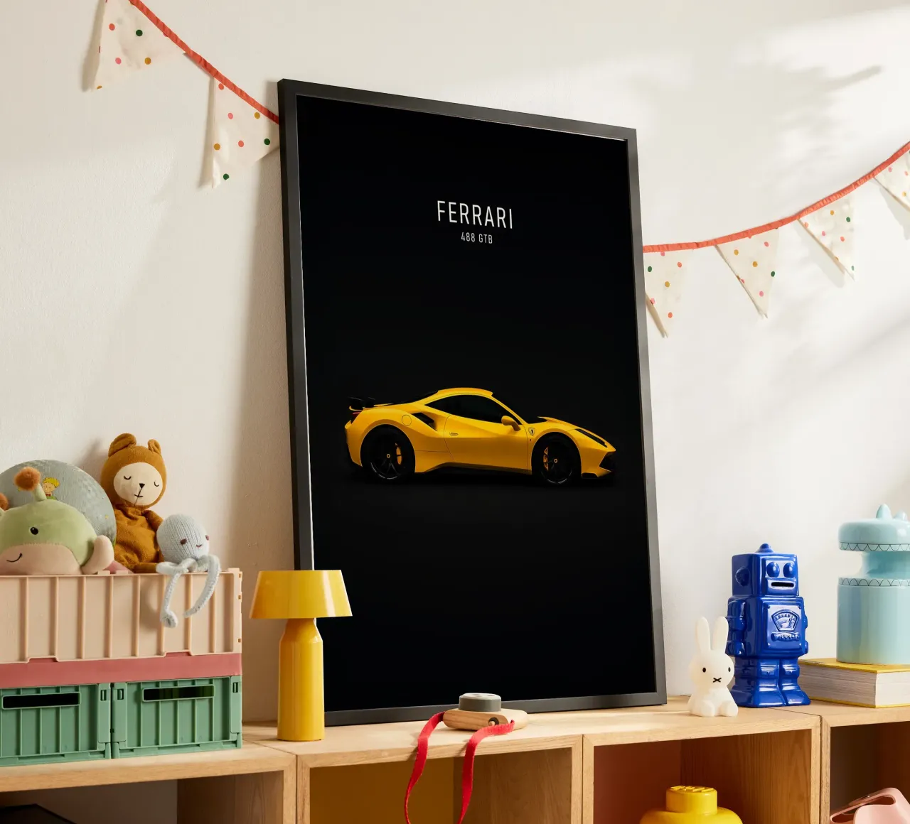 FERRARI 488 GTB poster con telaio in alluminio da AlexAuto