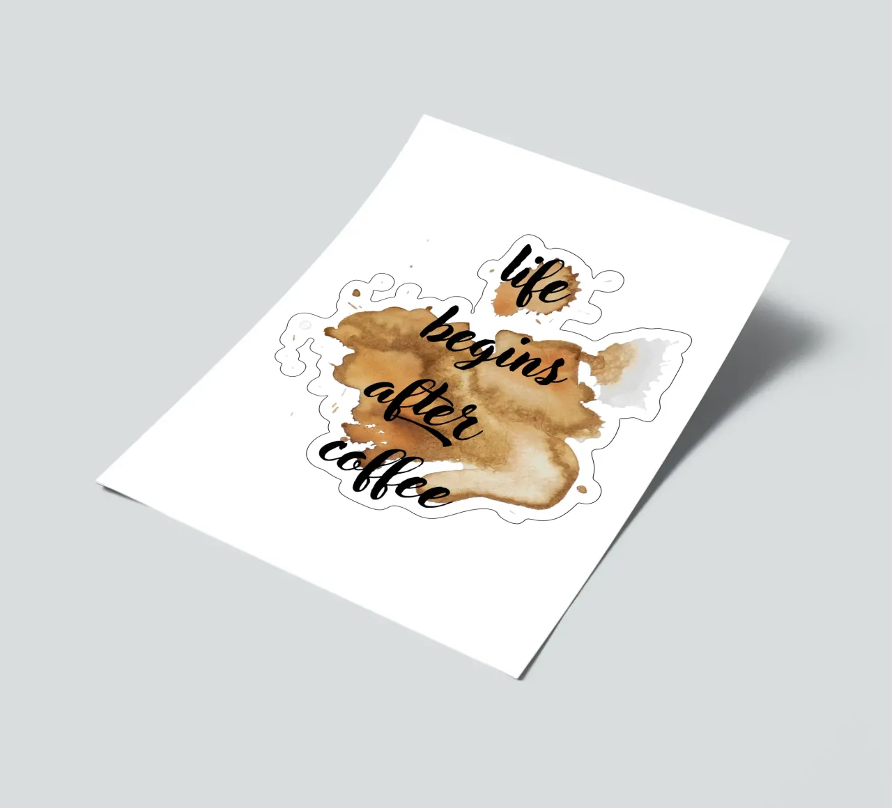 Life begins after coffee sticker sheet by ArtDesign by KBK