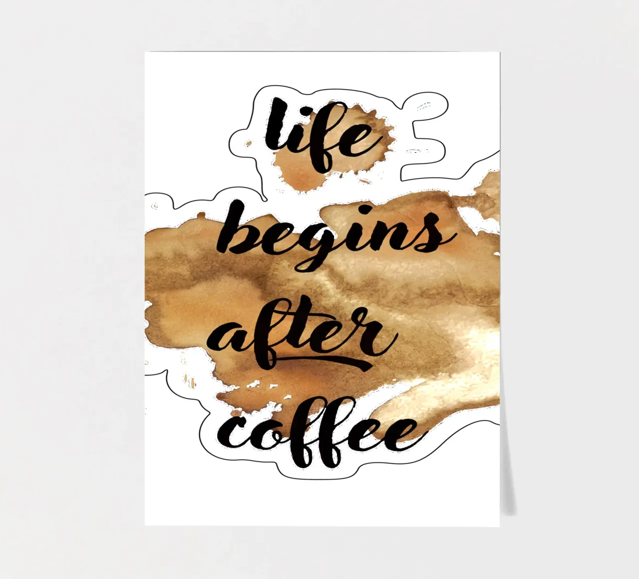 Life begins after coffee sticker sheet by ArtDesign by KBK