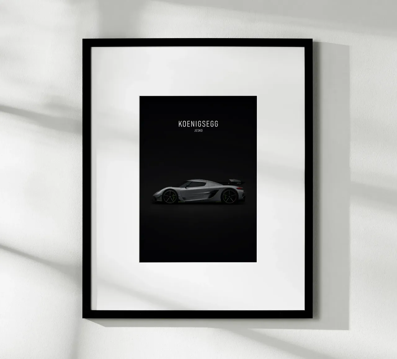 Koenigsegg Jesko poster con telaio in alluminio da AlexAuto
