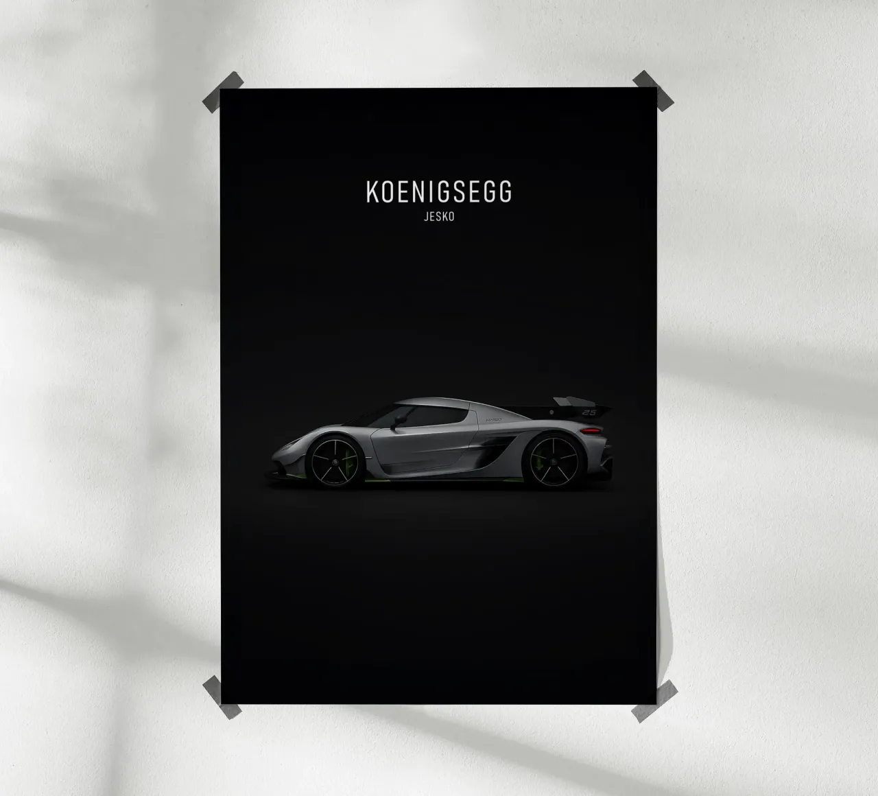 Koenigsegg Jesko poster con telaio in alluminio da AlexAuto