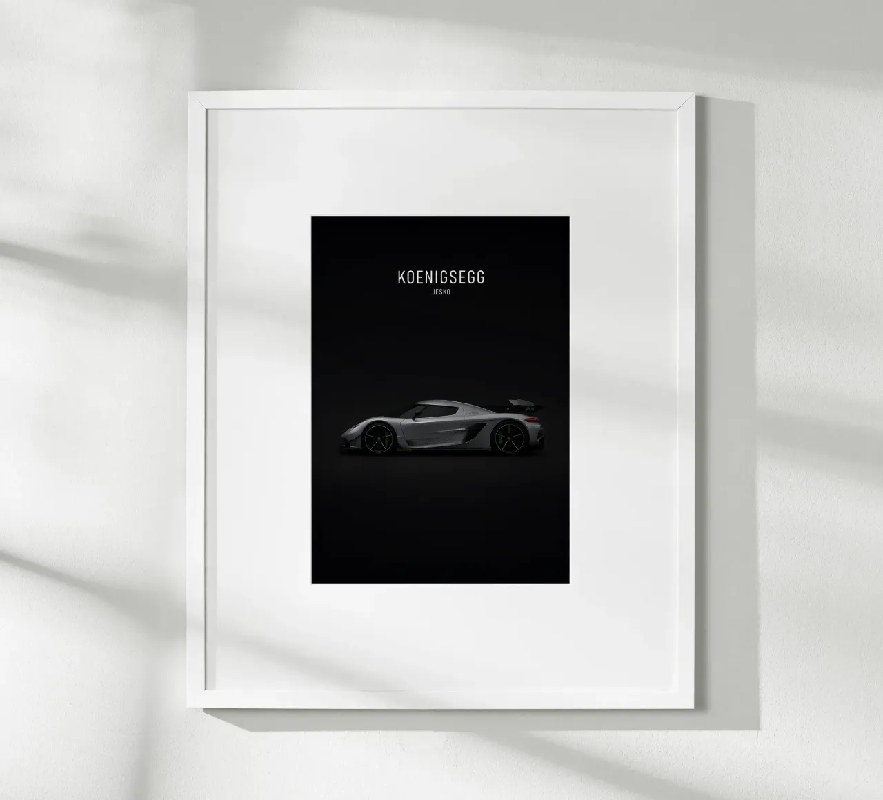 Koenigsegg Jesko poster con telaio in alluminio da AlexAuto