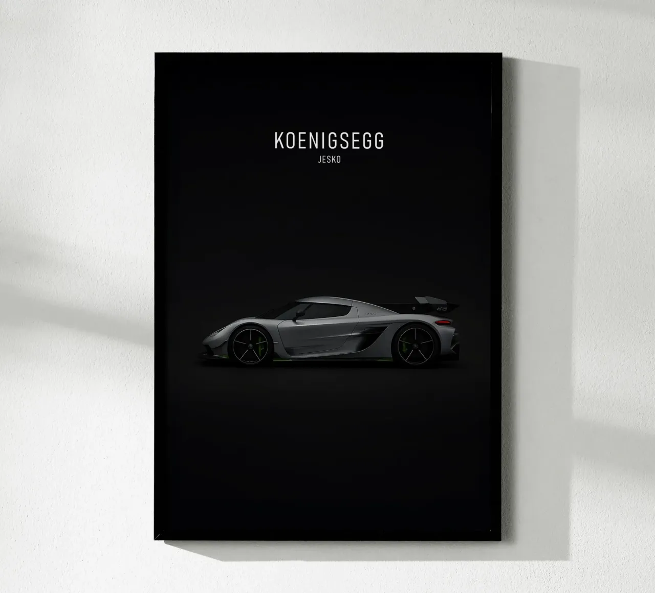Koenigsegg Jesko poster con telaio in alluminio da AlexAuto