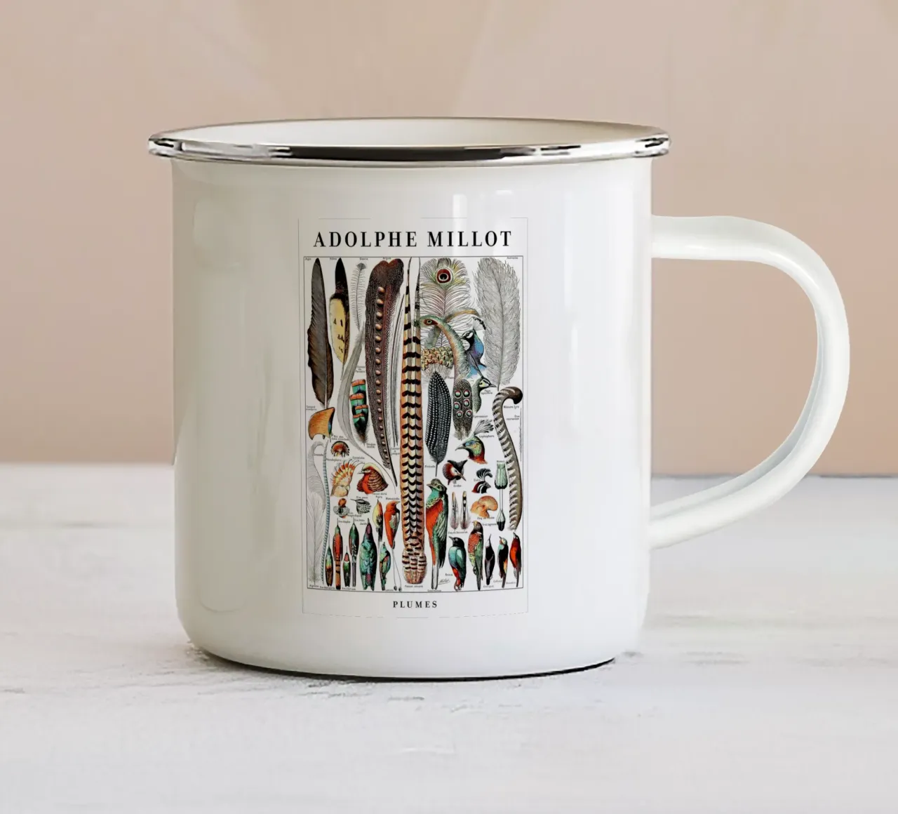 Piume tazza in smalto da Rob Lewis