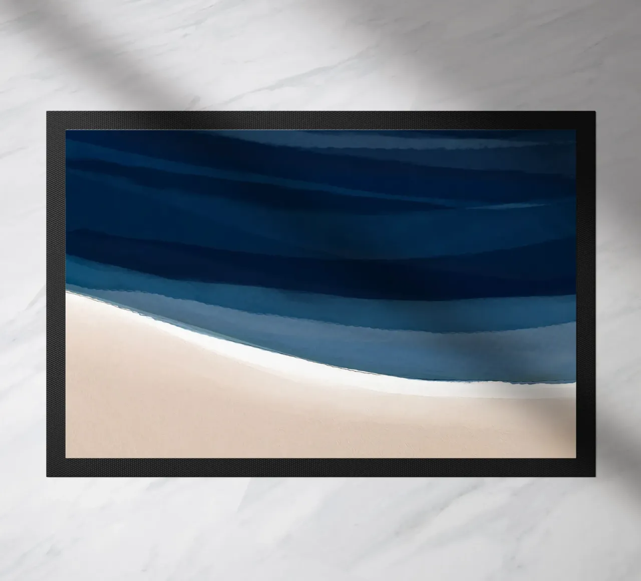 Minimal Beach Abstract 1 | Indigo and Tan zerbino da sabidussi