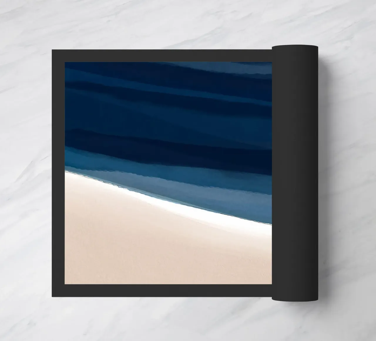 Minimal Beach Abstract 1 | Indigo and Tan zerbino da sabidussi