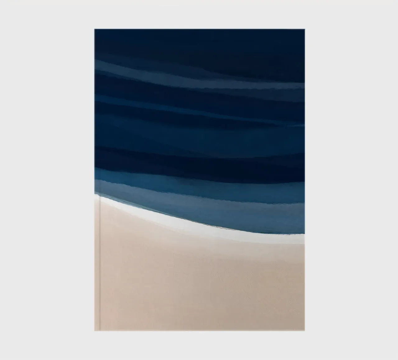 Minimal Beach Abstract 1 | Indigo and Tan diario da sabidussi