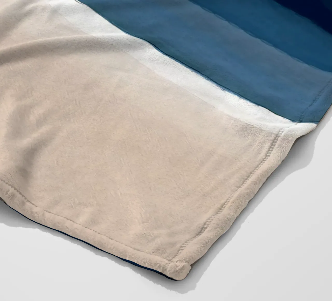 Minimal Beach Abstract 1 | Indigo and Tan coperta in pile da sabidussi