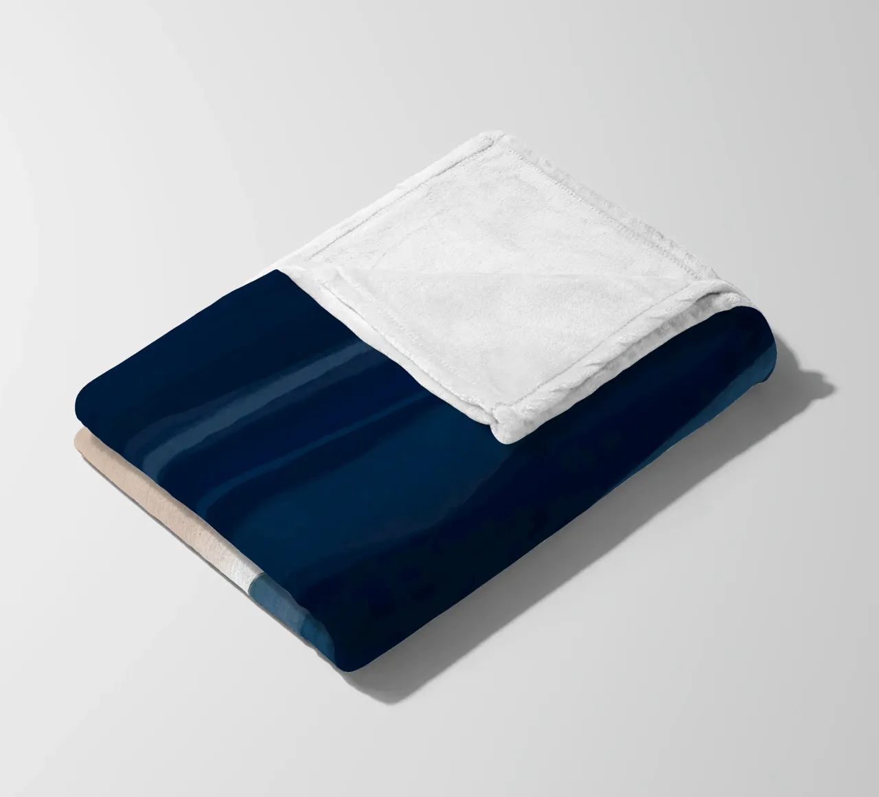 Minimal Beach Abstract 1 | Indigo and Tan coperta in pile da sabidussi