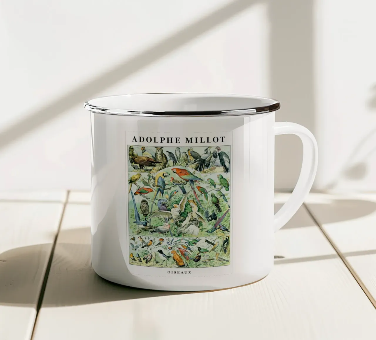 Uccelli tazza in smalto da Rob Lewis