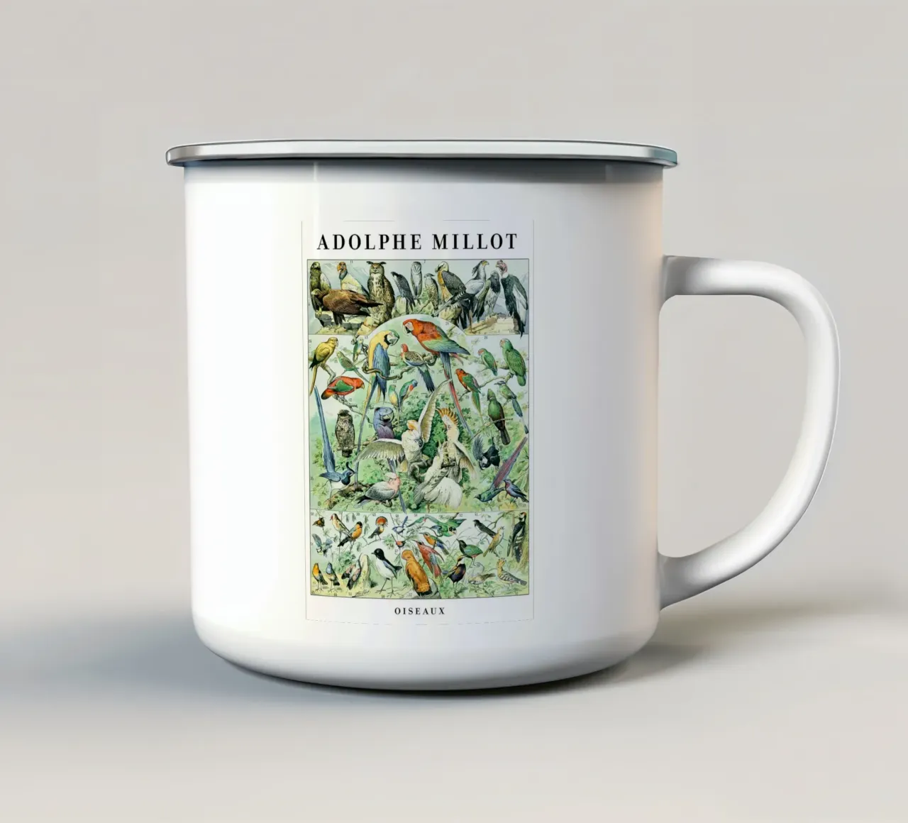Uccelli tazza in smalto da Rob Lewis