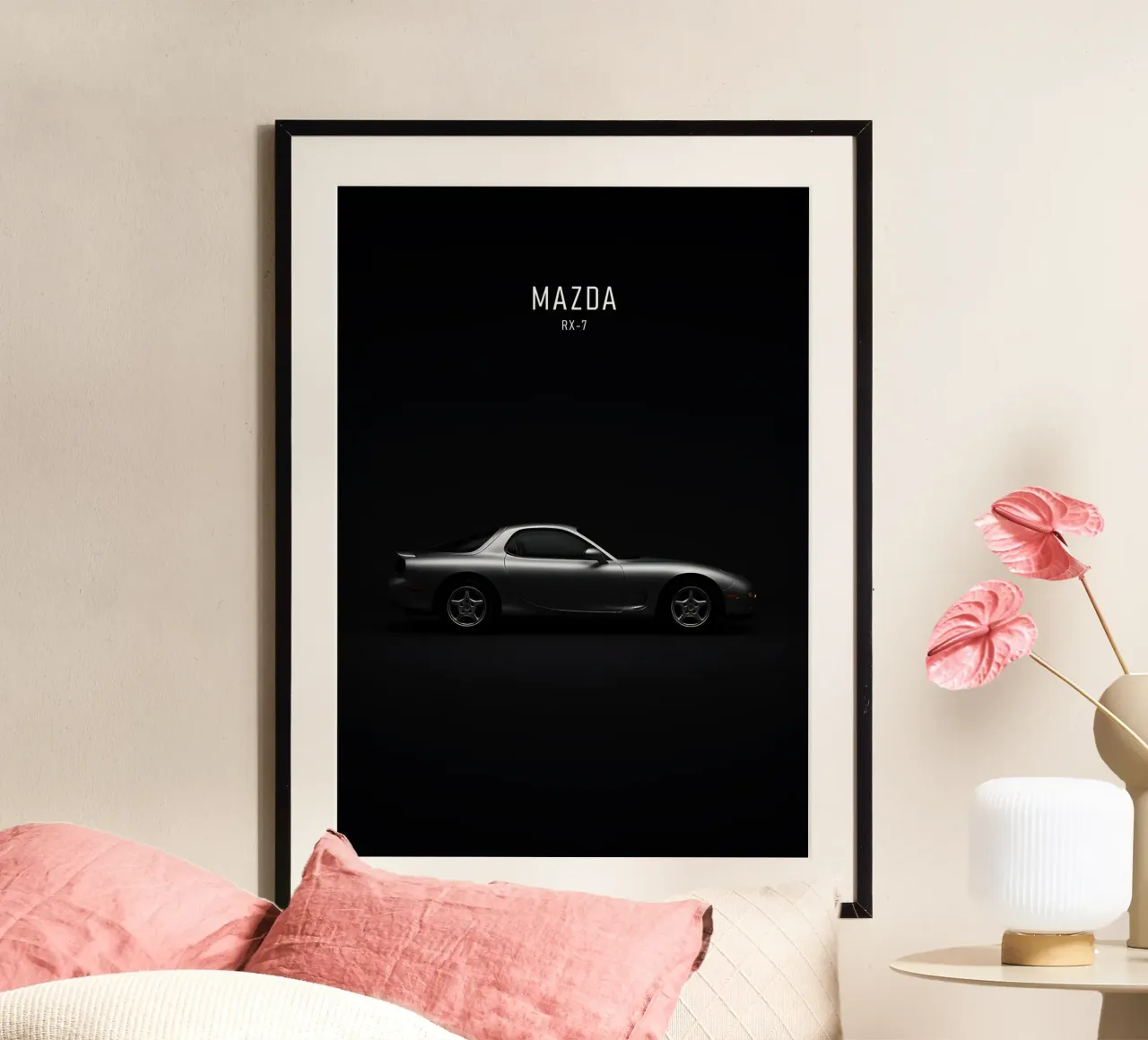 MAZDA RX-7 poster con telaio in alluminio da AlexAuto