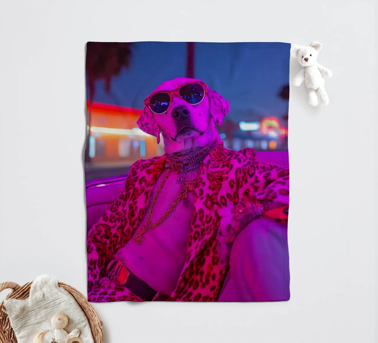 Maxime fleece blanket by Affiches Chien Originales – Dogland