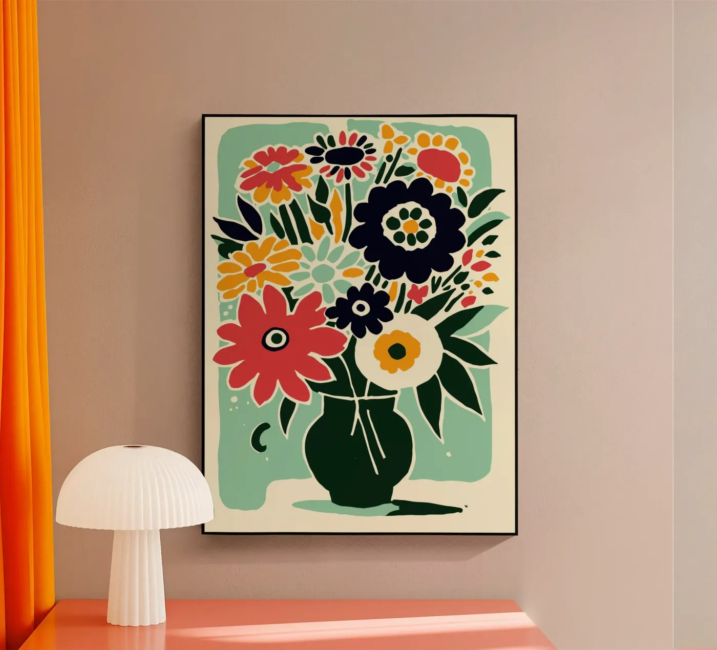 Retro Flowers plexiglass da Artsy Bessy