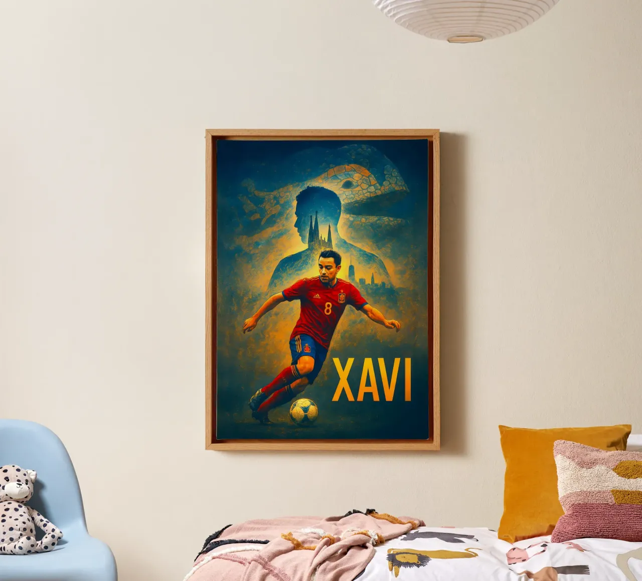 Xavi tela con Cornice a cassetta da Cyberpunk Canvas