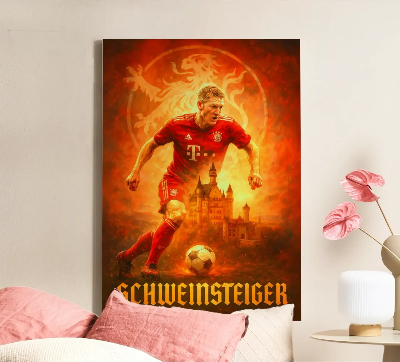 Bastian Schweinsteiger tela con Cornice a cassetta da Cyberpunk Canvas