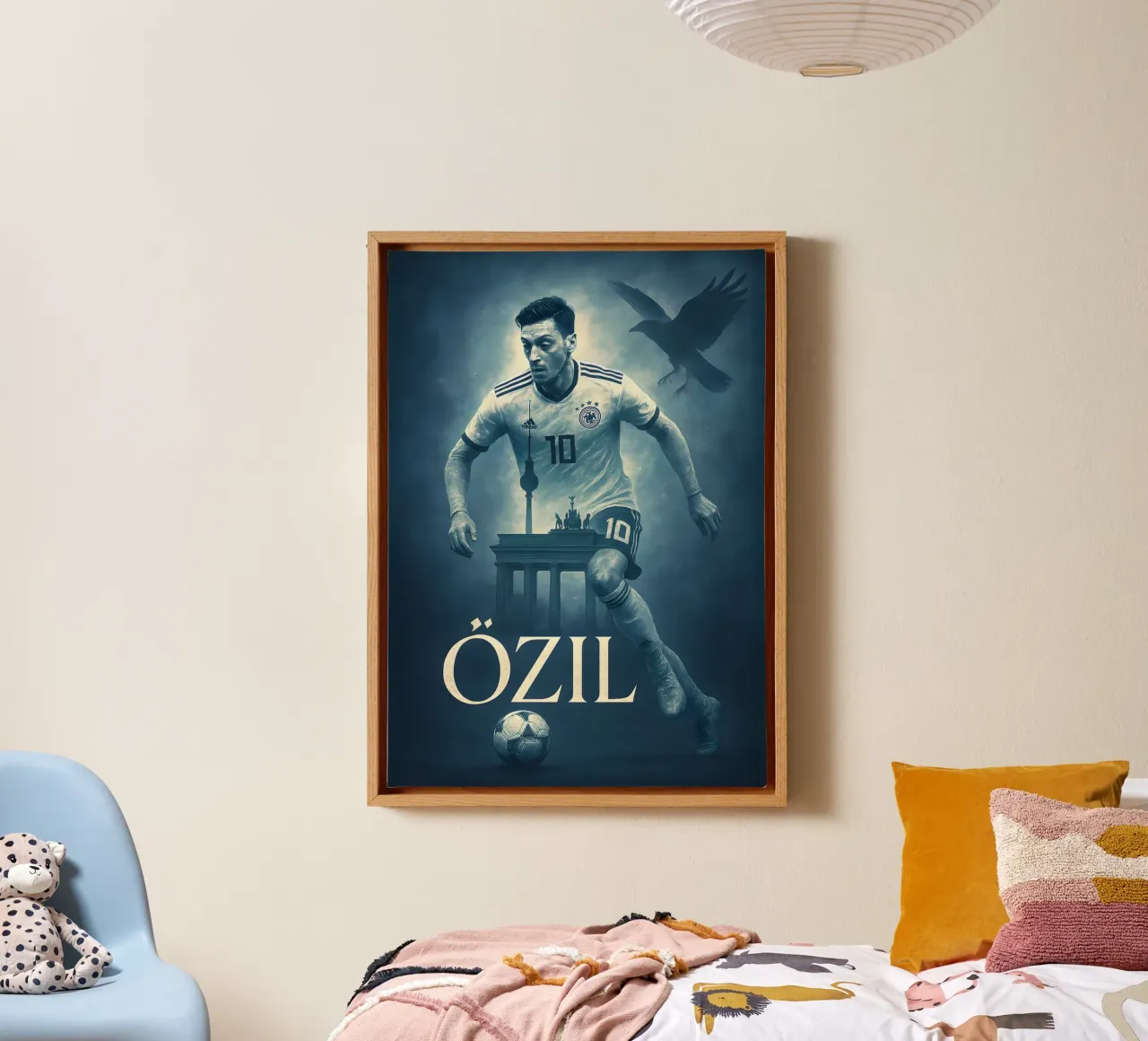 Mesut Ozil tela con Cornice a cassetta da Cyberpunk Canvas