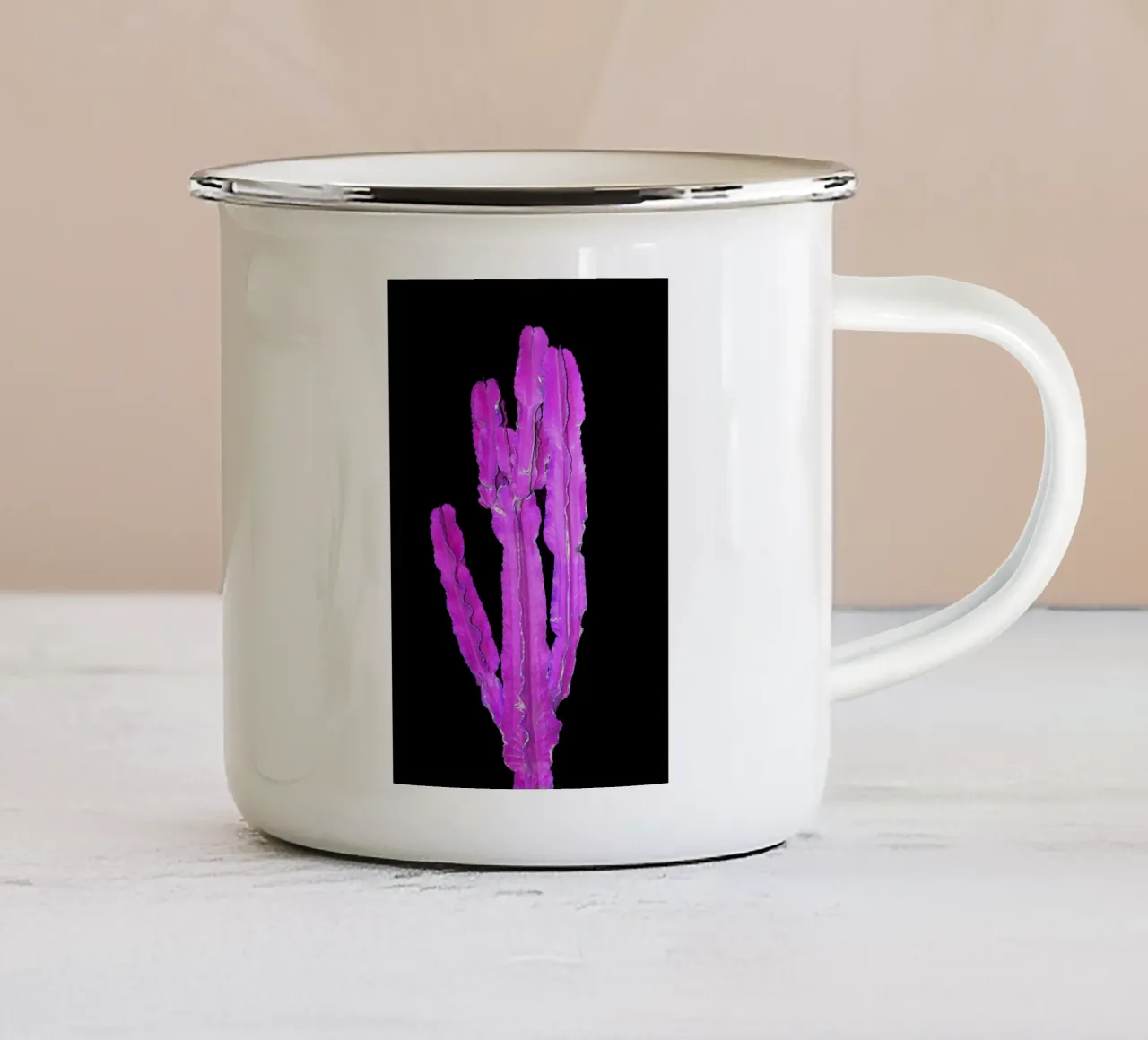 Cactus 2 tazza in smalto da rafael campezato
