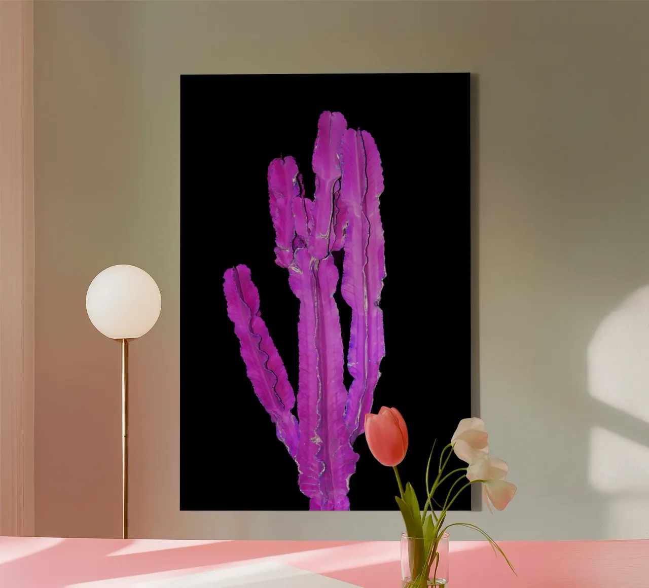 Cactus 2 tela con Cornice a cassetta da rafael campezato