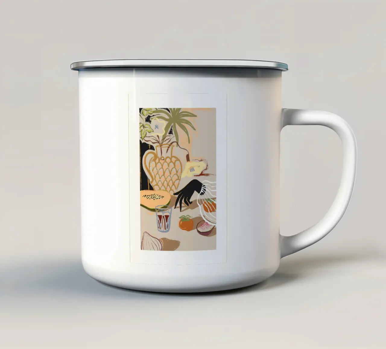Diffusione fruttuosa tazza in smalto da mary shop
