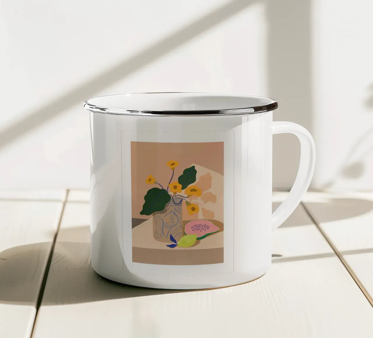 Papaya al limone tazza in smalto da mary shop