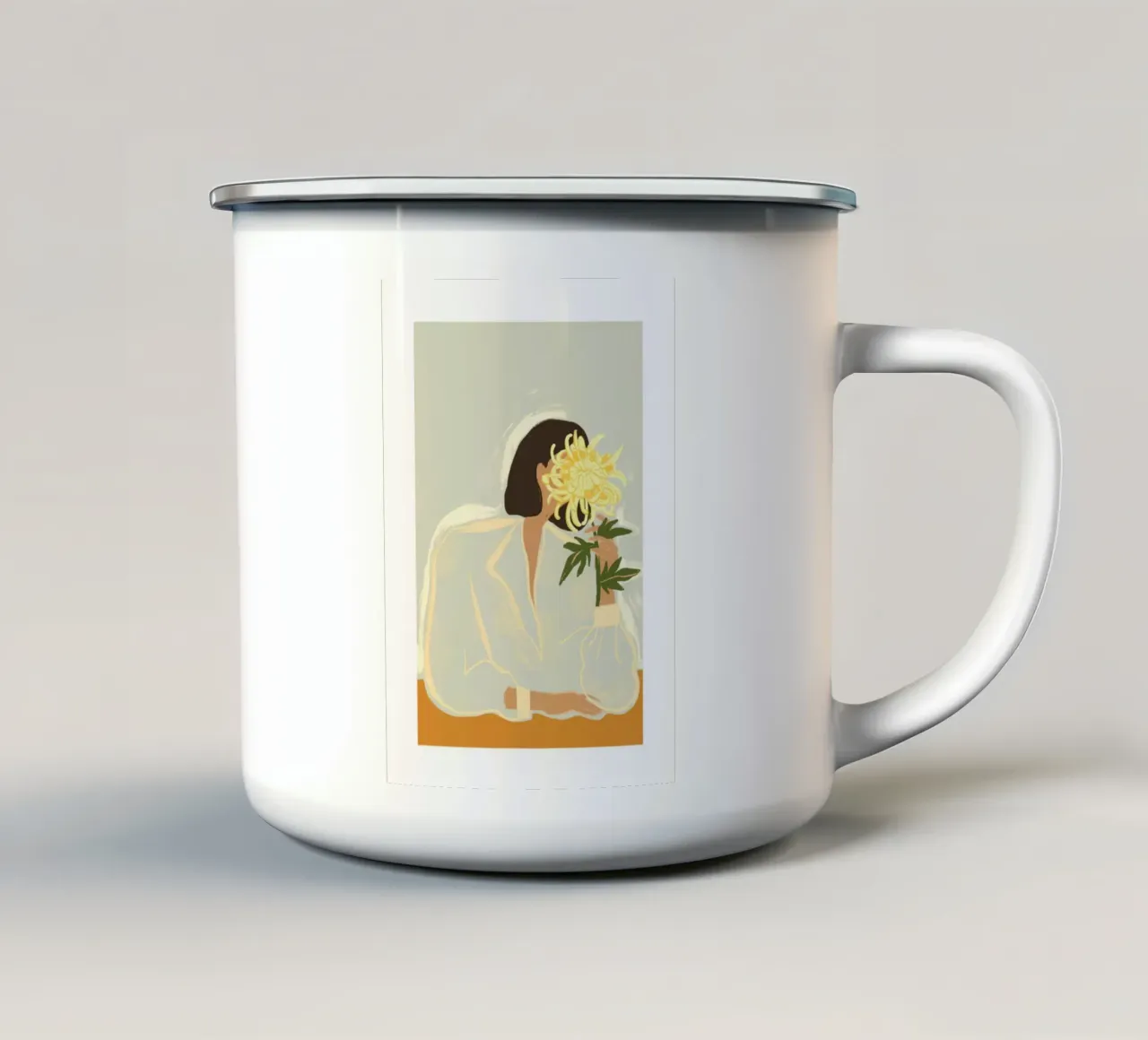 Il crisantemo tazza in smalto da mary shop