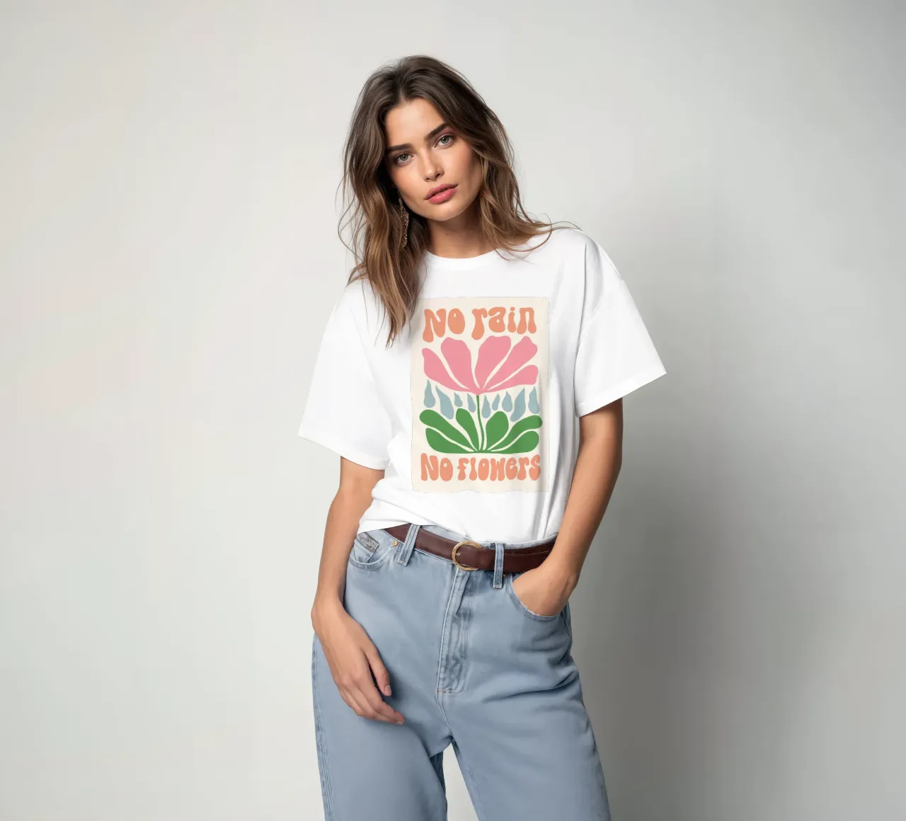 Niente pioggia. Niente fiori t-shirt da mary shop