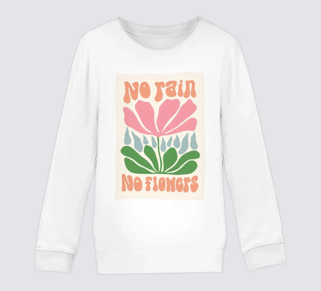 Sin lluvia. Sin flores sudadera para niño de mary shop