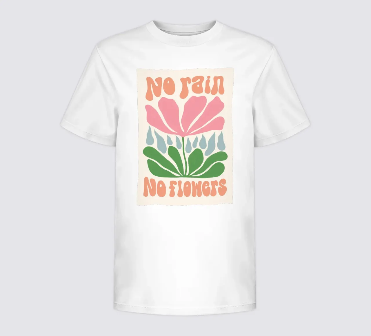 Niente pioggia. Niente fiori t-shirt bambini da mary shop
