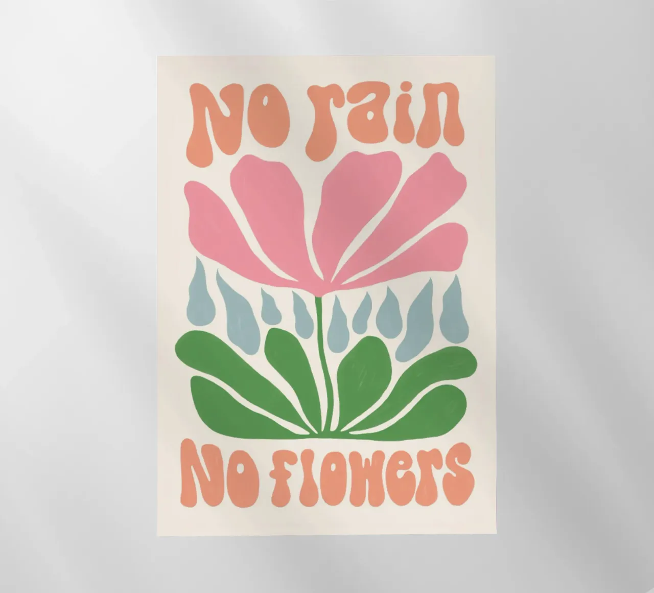 Sin lluvia. Sin flores lámina retroiluminada de mary shop