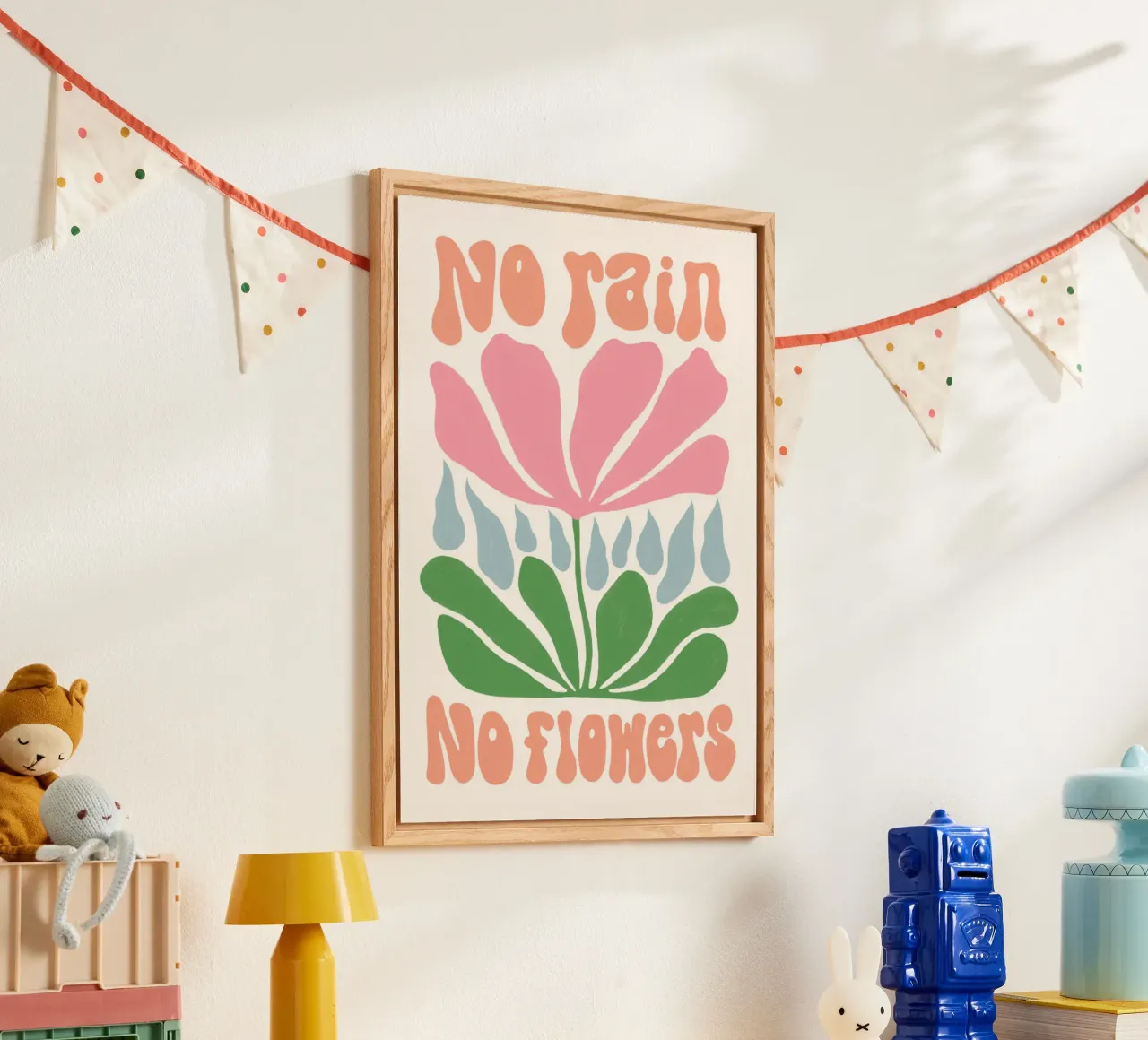 Niente pioggia. Niente fiori plexiglass da mary shop